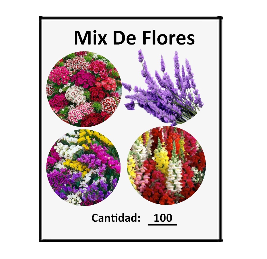 100 Semillas Mix de Flores